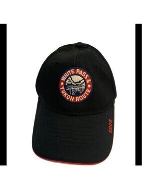Alaska Yukon Pass hat cap railroad train black 2006